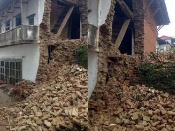  भूकम्पको त्रास, भोजपुरमा  भत्किए घरहरु